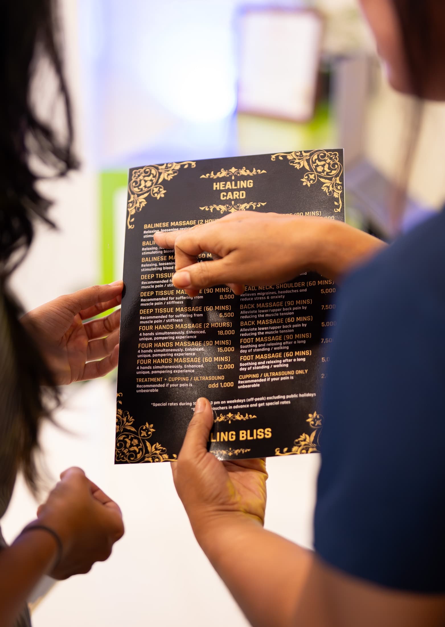 Relaxation space inside Healing Bliss